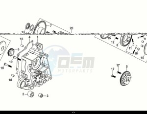 FIDDLE IV 50 (XG05W1-EU) (E5) (M1-M3) drawing R CRANK CASE-OIL PUMP ASSY