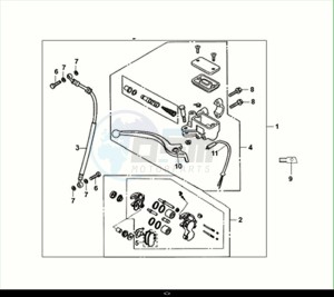 X'PRO 50 (XE05W4-EU) (E5) (M1) drawing FRONT BRAKE MASTER CYLINDER