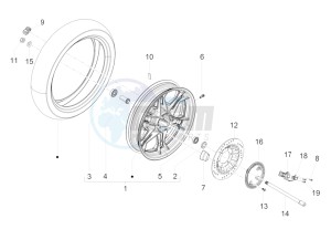 V7 II Stone ABS 750 drawing Rear wheel II