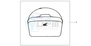 CBF600NA9 France - (F / ABS CMF) drawing TOP BOX INNERBAG