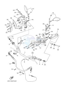 MT09TRA MT-09TRA TRACER 900 (2SC3) drawing STEERING HANDLE & CABLE