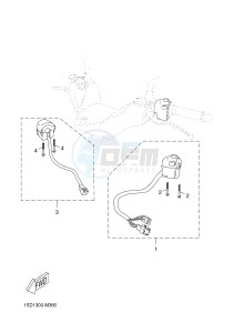 YPR125RA XMAX 125 ABS EVOLIS 125 ABS (2DMH 2DMH) drawing HANDLE SWITCH & LEVER