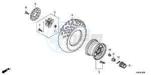 TRX500FPEC drawing FRONT WHEEL