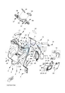 YP400RA X-MAX 400 ABS X-MAX (1SD8 1SD8 1SD8) drawing LEG SHIELD