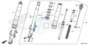 VFR1200XLF CrossTourer - VFR1200X 2ED - (2ED) drawing FRONT FORK