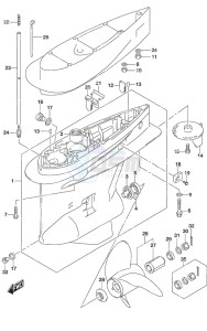 DF 250 drawing Gear Case (C/R)