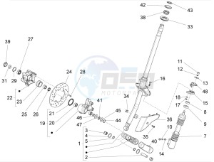 SXL 150 4T 3V CARB drawing Fork/steering tube - Steering bearing unit