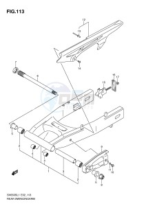 SV650S (E2) drawing REAR SWINGING ARM (SV650SUL1 E24)