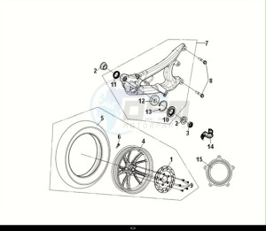 SYMPHONY ST 125 LC (XL12WW-EU) (E5) (M1) drawing REAR WHEEL