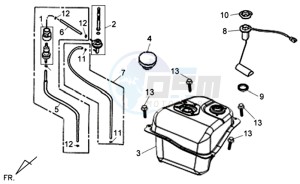 ALLO 50 25 KMH drawing FUEL TANK - FUEL CUT