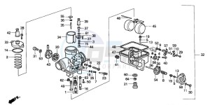 NX125 drawing CARBURETOR