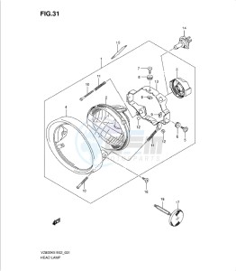 VZ800K9 drawing HEADLAMP ASSY (E24)