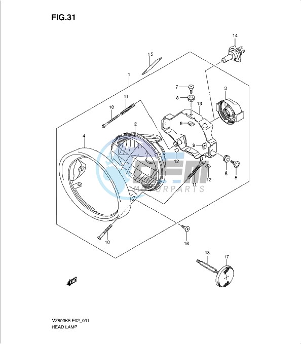 HEADLAMP ASSY (E24)