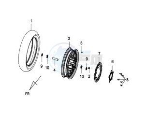 GTS 125I drawing FRONT WHEEL