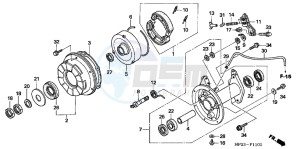 TRX90XE TRX90 Europe Direct - (ED) drawing REAR BRAKE PANEL