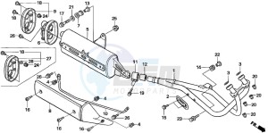 FJS600A SILVER WING drawing EXHAUST MUFFLER