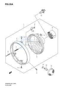 SV650S (E2) drawing HEADLAMP (SV650K9 AK9 E24)