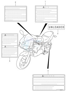 SV650 (E2) drawing LABEL (MODEL X Y)