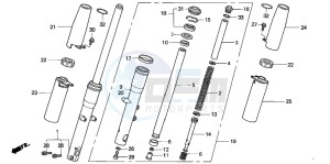 VT750C drawing FRONT FORK