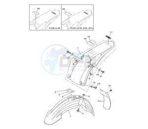 YZ LC 125 drawing FENDER