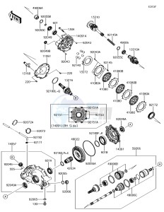 BRUTE FORCE 750 4x4i EPS KVF750HJF EU drawing Drive Shaft-Rear