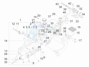 MP3 400 ie lt Touring drawing Control pedals - Levers