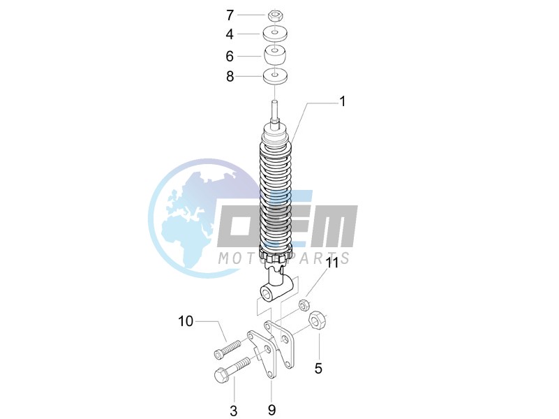 Rear suspension - Shock absorber - s