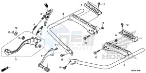 TRX500FM6F TRX500FM Australia - (U) drawing PEDAL/STEP