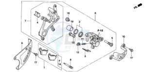 CRF450X drawing REAR BRAKE CALIPER