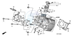 XL125VB drawing FRONT CYLINDER HEAD