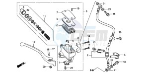 VT750C2 VT750C2 drawing FR. BRAKE MASTER CYLINDER