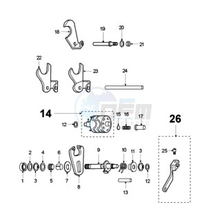 XR6 E EX drawing GEAR MECHANISME