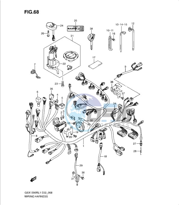WIRING HARNESS (GSX1300RL1 E51)