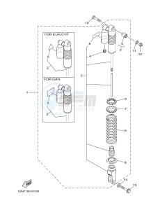 YZ85LW (1SNA 1SNC 1SPA 1SPC) drawing REAR SUSPENSION