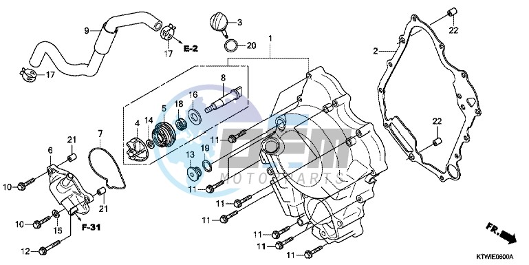 RIGHT CRANKCASE COVER/WATER PUMP