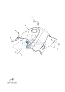 YFM350 YFM350FWA GRIZZLY 350 4WD (1SG1) drawing SIDE COVER