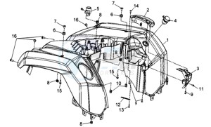 QUADRAIDER 600 drawing REAR COWLING