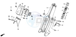 C90M drawing FRONT FORK