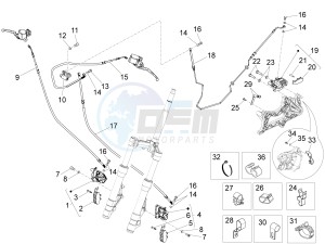 X10 125 4t 4v ie e3 drawing Brakes hose  - Calipers