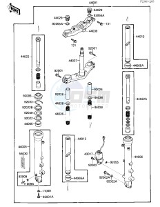 ZX 750 F [NINJA 750R] (F1-F3) [NINJA 750R] drawing FRONT FORK