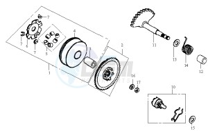 JUNGLE - drawing DRIVE PULLEY - GEARED SHAFT