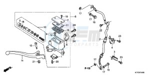 SH125B drawing FR. BRAKE MASTER CYLINDER