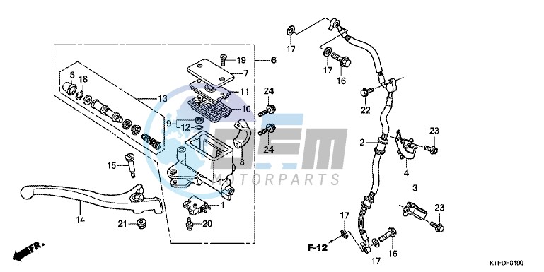 FR. BRAKE MASTER CYLINDER