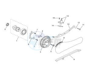 YP R X-MAX 125 drawing CAMSHAFT AND TIMING CHAIN