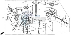 TRX350FM FOURTRAX drawing CARBURETOR