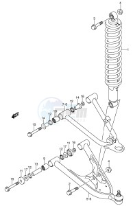 LT-Z400 (E3-E28) drawing SUSPENSION ARM (MODEL K3 K4)