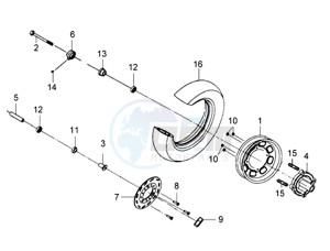 MIO 100 HU10W8-6 drawing FRONT WHEEL / BRAKE DISC