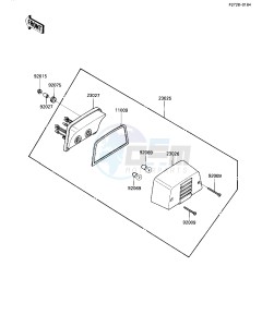 ZN 1100 B [LTD SHAFT] (B1-B2) [LTD SHAFT] drawing TAILLIGHT