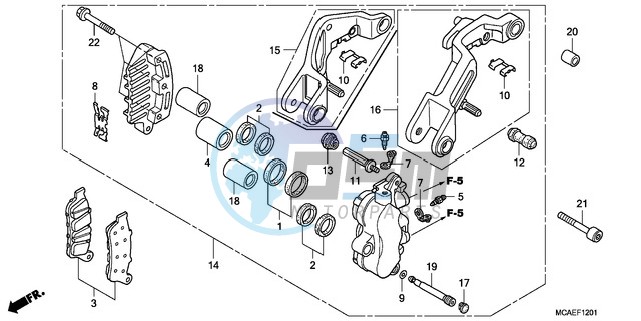 L. FRONT BRAKE CALIPER