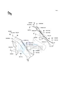 KVF 750 C [BRUTE FORCE 750 4X4I] (C6F-C7F) C7F drawing SIDE COVERS